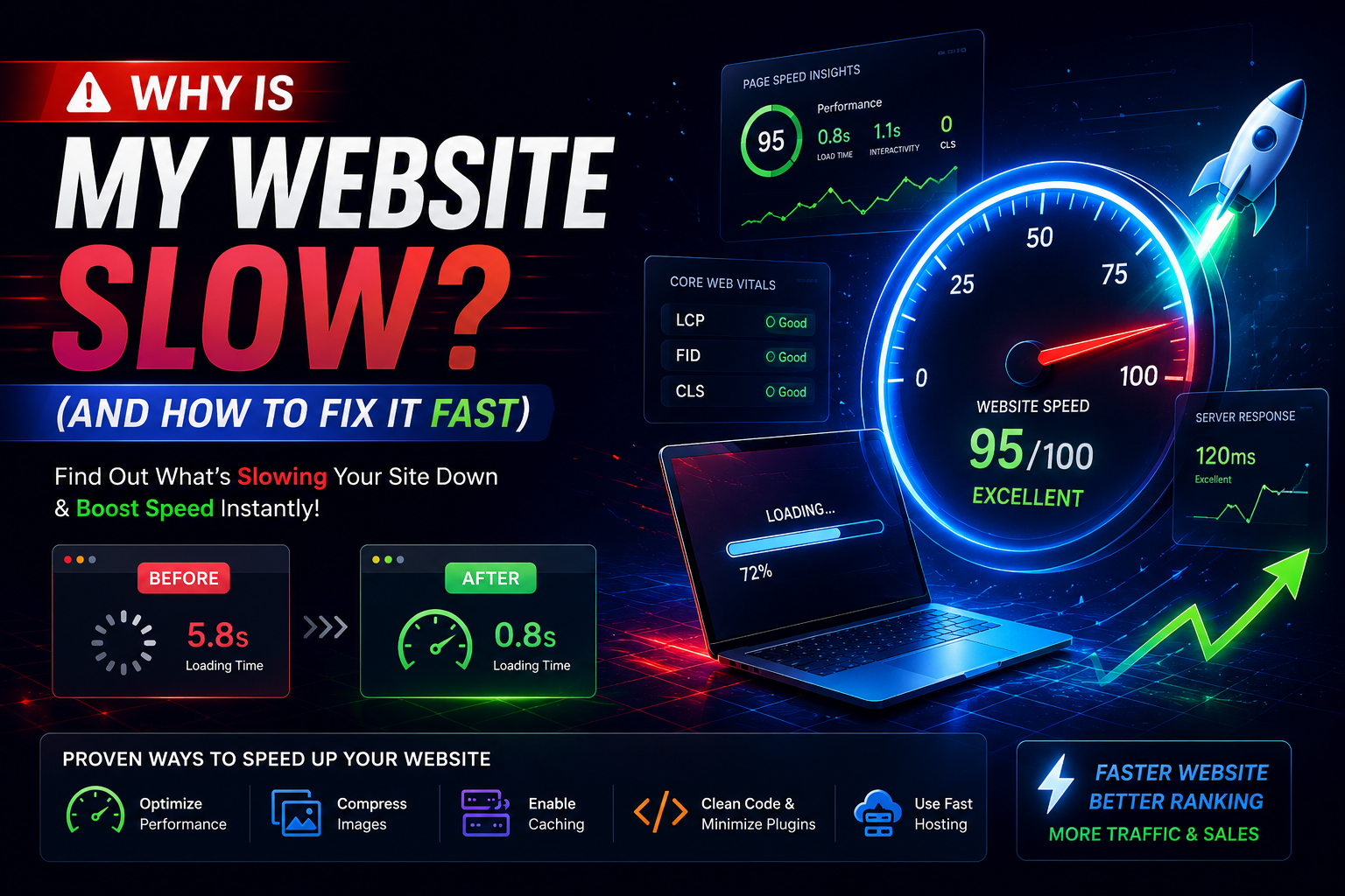 Why Is My Website Slow? 10 Real Reasons + Easy Fixes (2026)