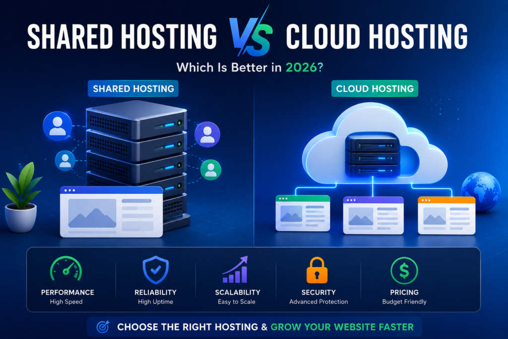 Shared Hosting vs Cloud Hosting