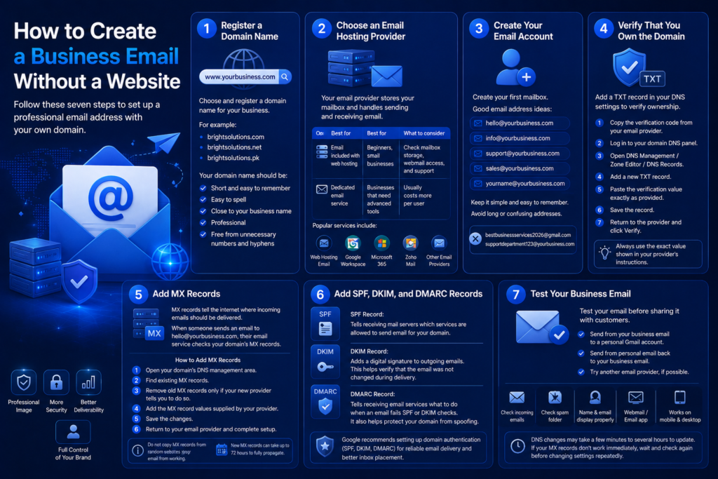 business email without a website