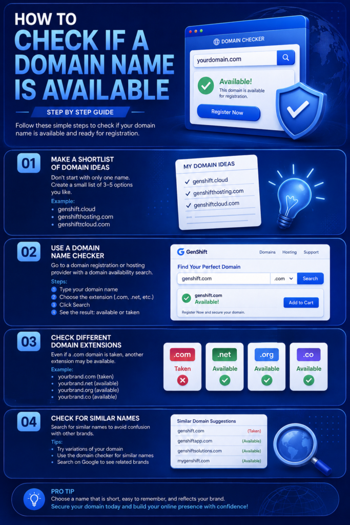 how to check if a domain name is available